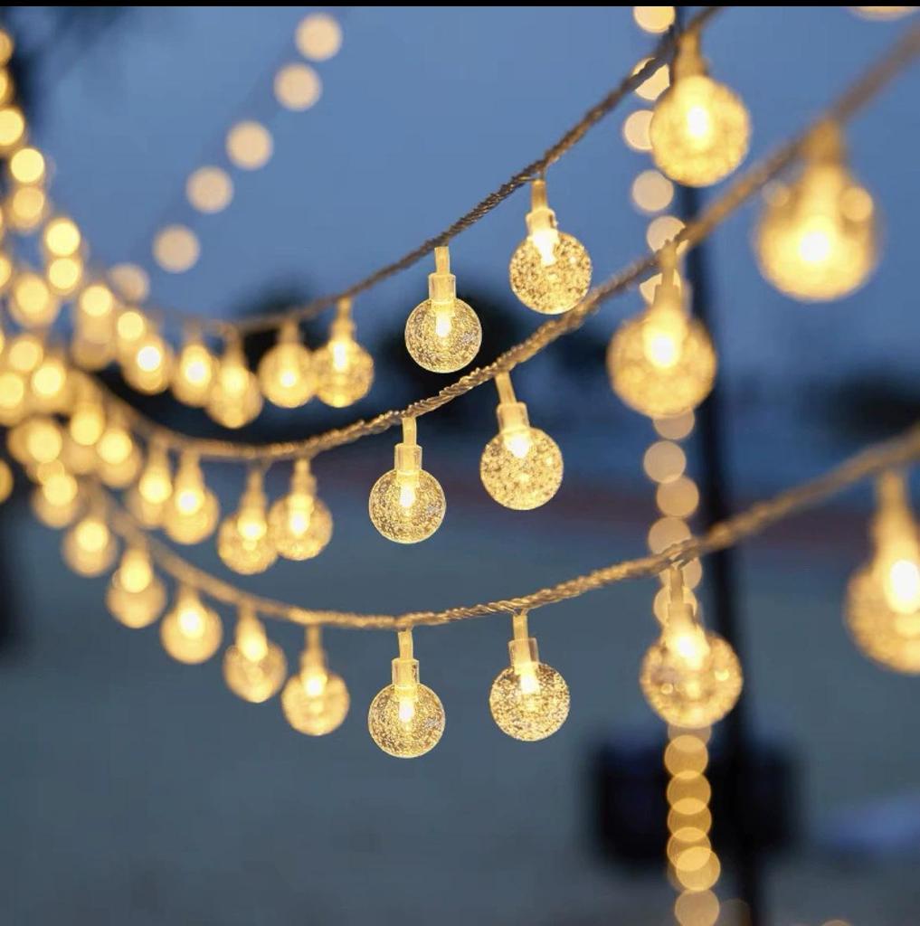 Solar LED String Lights: Outdoor Star Fairy Lights for Christmas, Holidays, Camping, Tents, and Decorative Awnings