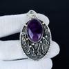 Amethyst Anhänger, 925 Sterlingsilber Handgefertigter Schmuck, Amethyst Silberanhänger, Partyschmuck für Damen, Anhänger Weihnachtsgeschenk
