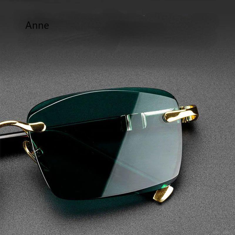 Alloy Frameless Women&Men Sun Reading Glasses Blocking Blue Light Sunglasses Spectacles Reading Glasses 0+1.0+1.5+2.0+2.5