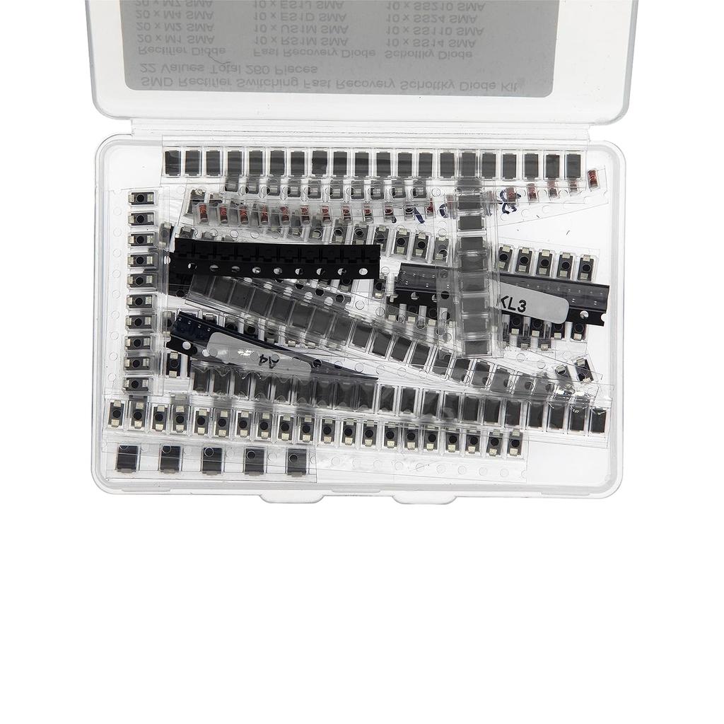 22 Values Total 260 Pieces SMD Rectifier Diode Fast + Recovery Diode + Schottky Diode + Switching Diode Kit