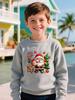 Weihnachtspullover mit Weihnachtsmann & Rentieren - Warmes, dehnbares Langarm-Rundhals-Pullover, Lässiger Winterpullover für Weihnachtsfeier-Outfit,