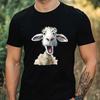 T-Shirt Herren Lustiges Schafgesicht Motiv Baumwolle Größe XS Bis 5XL