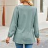 Women's Fashionable Casual Solid-color Long-sleeved Pullover T-shirt Top
