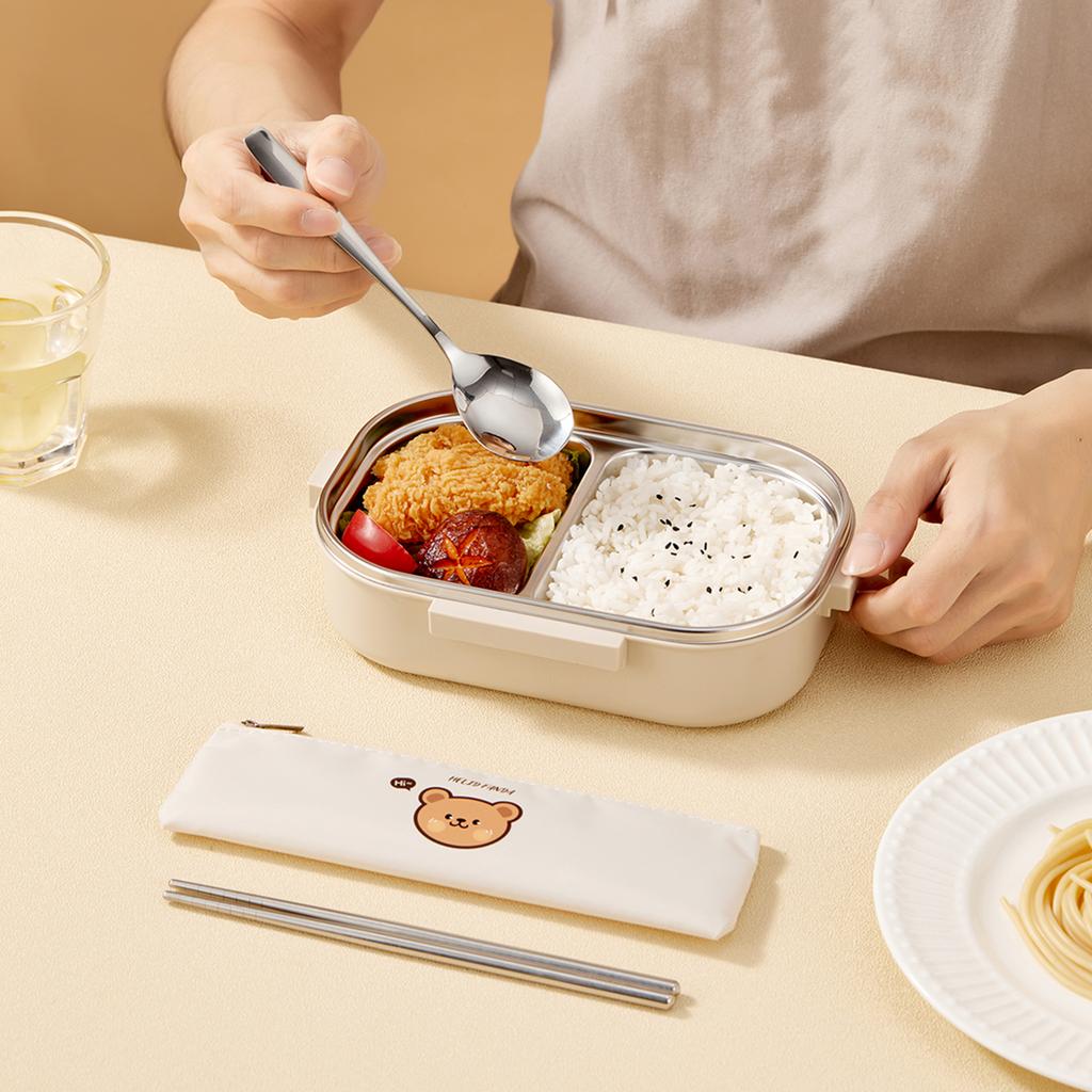 WORTHBUY Dinnerware Set Stainless Steel Cutlery Set With Tableware Bag Kitchen Utensil Travel Portable Spoon Fork Chopsticks