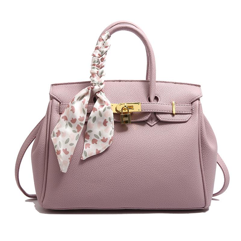 Текстура личи большая вместимость легкая роскошь высокое качество мягкая прочная модная изысканная легкая для поездок на работу для улицы для пляжа сумка кроссбоди на плечо светло-фиолетовый 2939₽