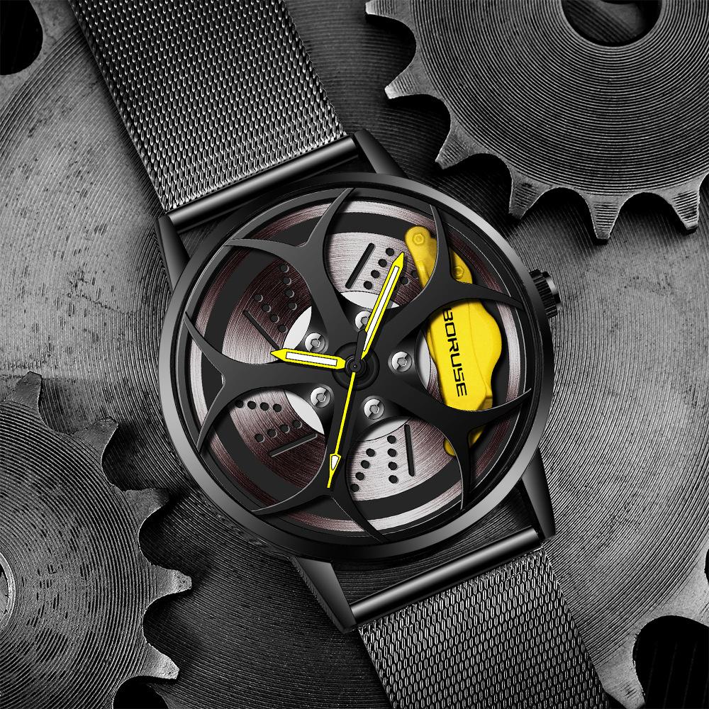 Fashion Business Ceas Bărbați Ceas Contour Ceas Bărbătesc cu curea din plasă din oțel inoxidabil Ceas cu quartz Ceas sport