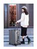 24" Large Capacity Aluminum Frame Travel Suitcase with Pull-handle and Universal Wheels for Students and Tourists