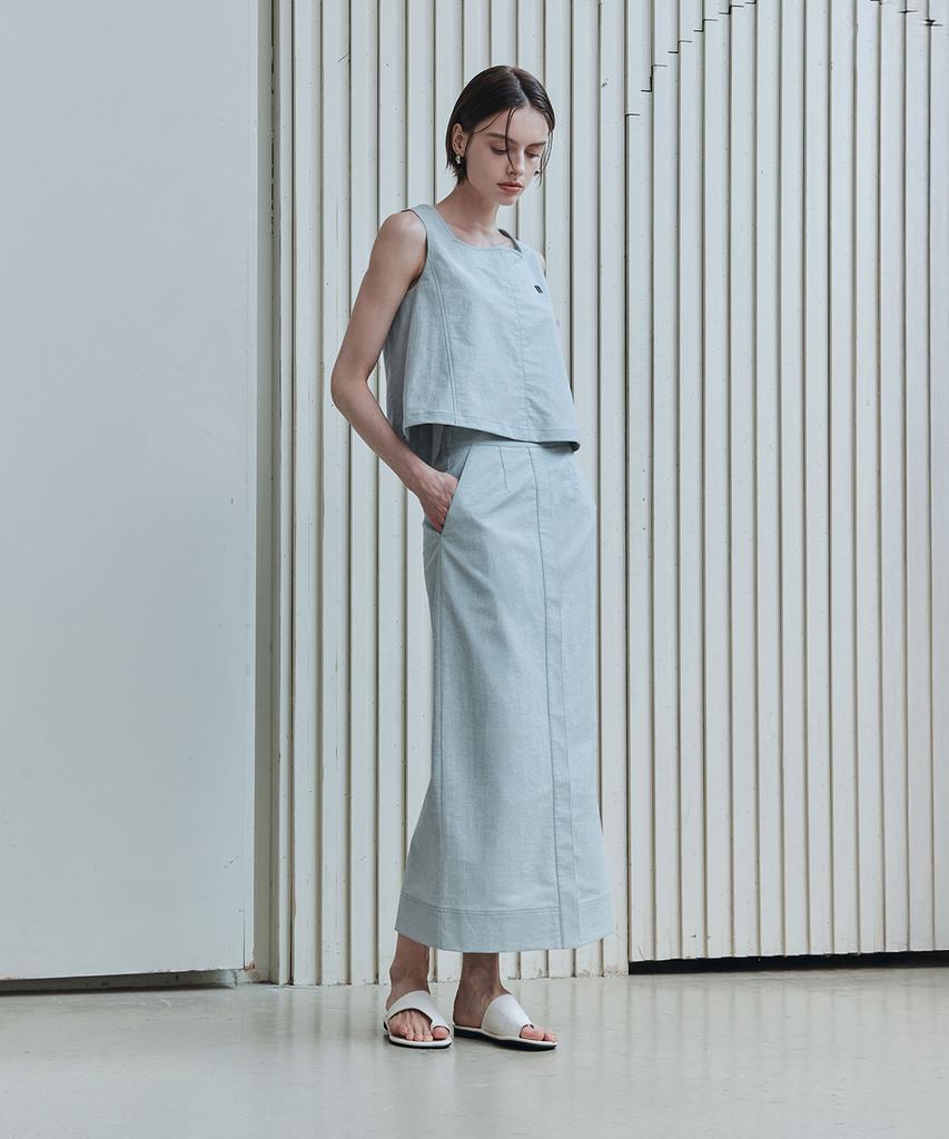 Zero Street Le Zero Stitch Long Skirt / Blue