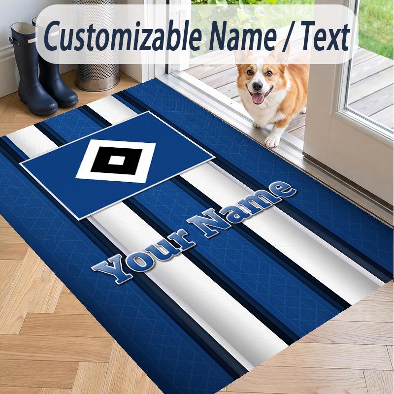 Custom Text Printed Rug Hamburger SV Non Slip Floor Carpet For Home Room Decor