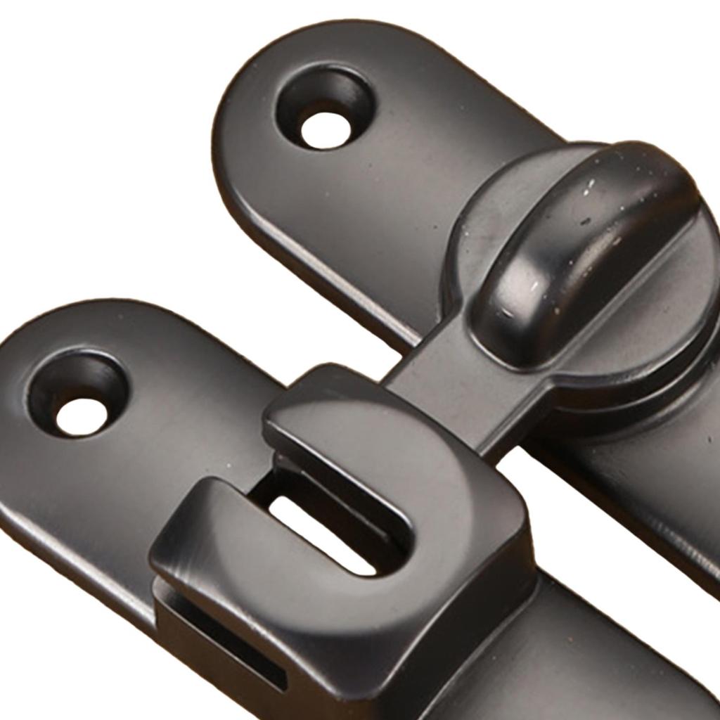 Zinc Alloy Door Lock Lathch Room Door Latch Hardware 90 Degree Locks with Screws for Bedroom Home Security Hotel Garage Bathroom