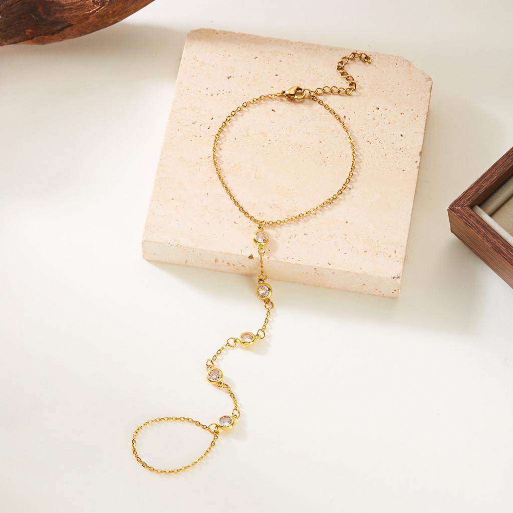 Fashionable Adjustable Bracelet With Zircon Decoration For Travel Gift