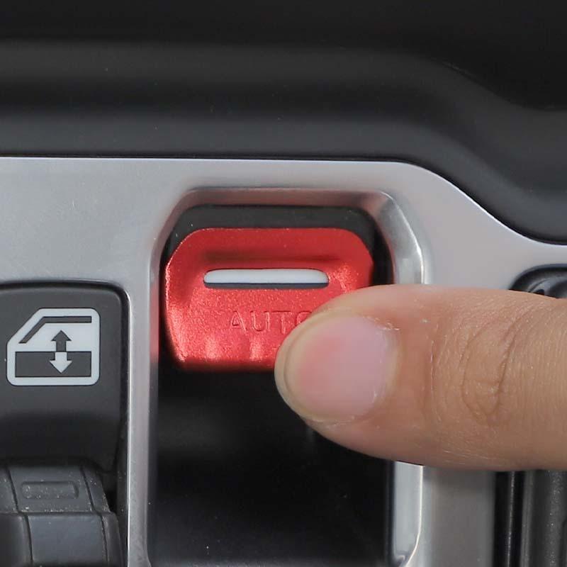 Fönsterkontrollknapp Dekoration Dekorativt Skydd Klistermärke Passar För Jeep Wrangler JL För JT Gladiator 2018 Och Upp Interiörtillbehör