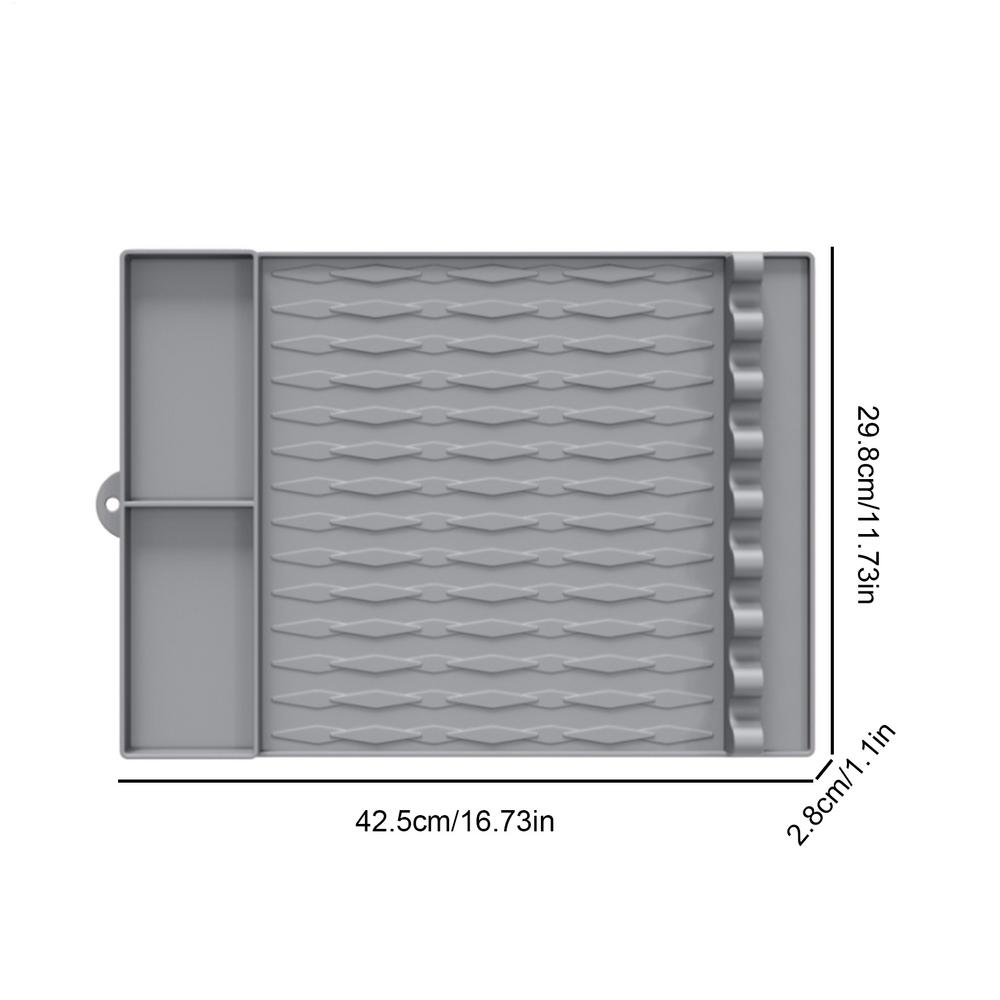 Spatula Mats For Outdoor Grill Heat-Resistant Griddle Tools Mat With Drip Pad Reusable Utensil Holder For Outside Grilling