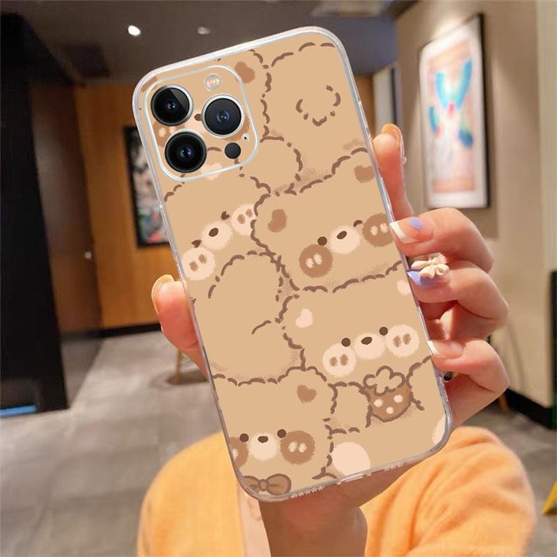 

Чехол для телефона с милым медведем для iPhone 15 14 Pro Max 13 12 11 Pro Max XSMax XR 12 13 mini 14 Plus iphone 15Plus