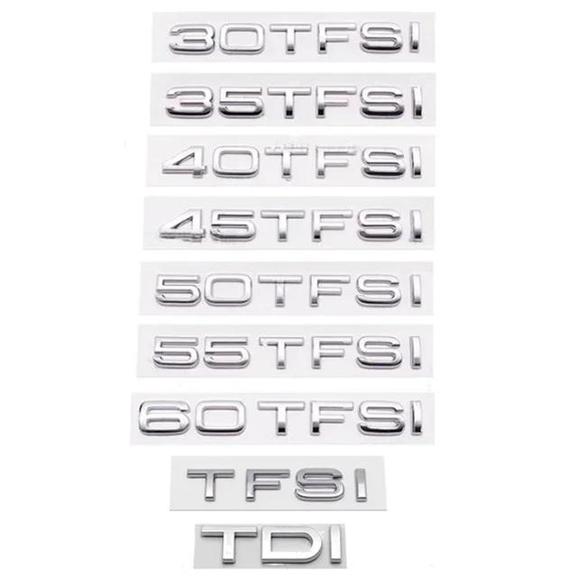 ABS Car 30 35 40 45 50 55 60 TFSI TDI Letters Logo Trunk Badge Emblem Decals Sticker For 3F A6 A1 Q3 Q5 Q7 A4 A3 B5 B6 B7 B8D4 EW6