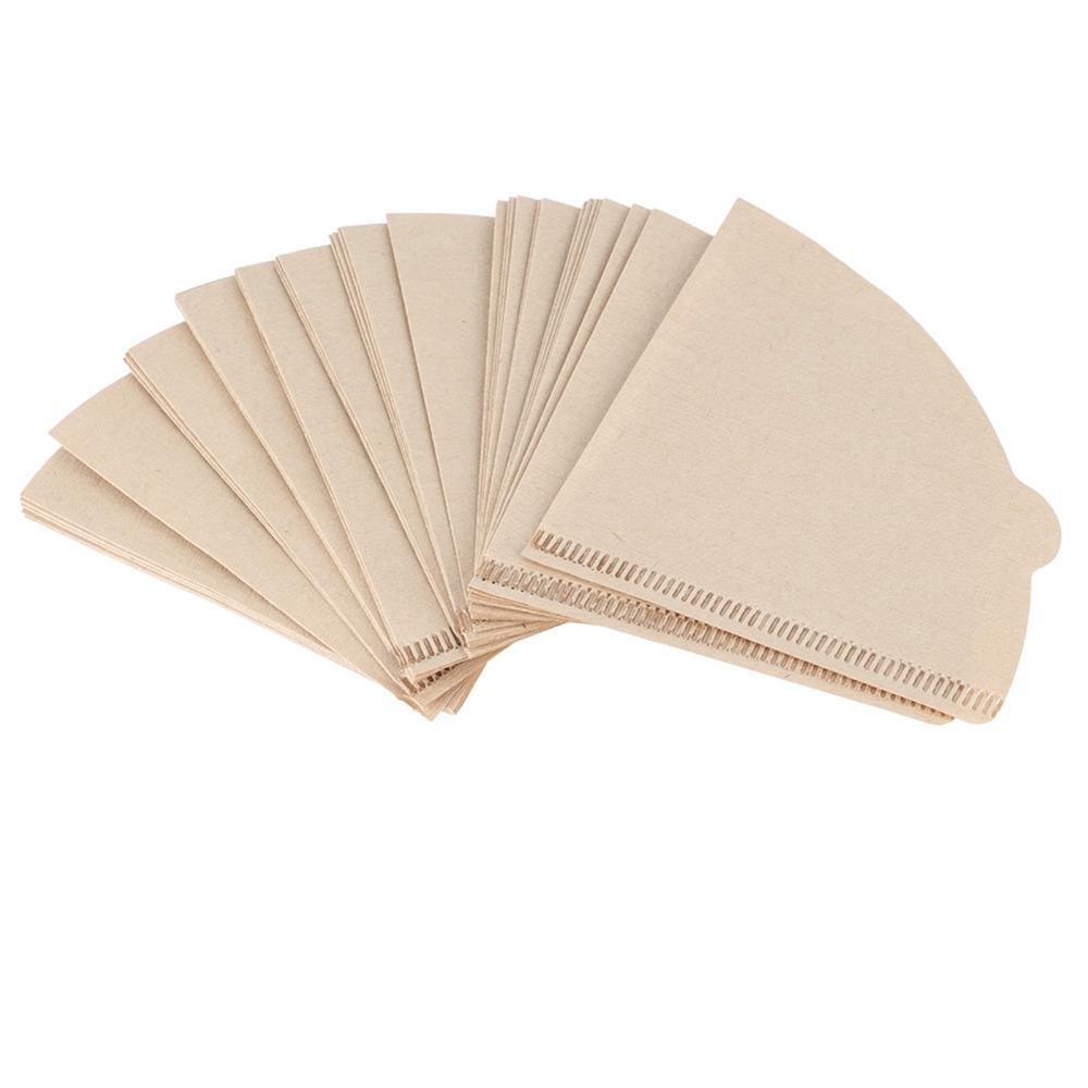 40 PCS Set Unbleached Paper Coffee Filter Papers Cone Shape Pour Over Filter  Drip Coffee Maker