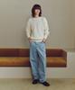 KNITTED Heavy Waffle Round Knit Ivory