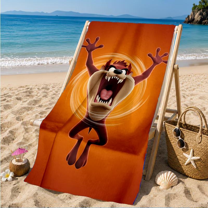 Taz-Mania Devil's Roar Beach Towel, Microfiber Beach Towel, Perfect For Pool, Beach, Travel, Home Decor Beach Party Fan Gifts