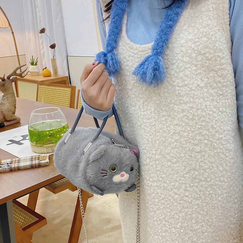 

Women s Story Zipper Shoulder Bag - Round Cotton Design коричневый