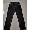 FlowStreet Jeans Retrò Y2K Abbigliamento Coppia Hip-hop Street Ricamo in Vita Jeans Neri Larghi Retrò Pantaloni a Vita Alta Gamba Larga