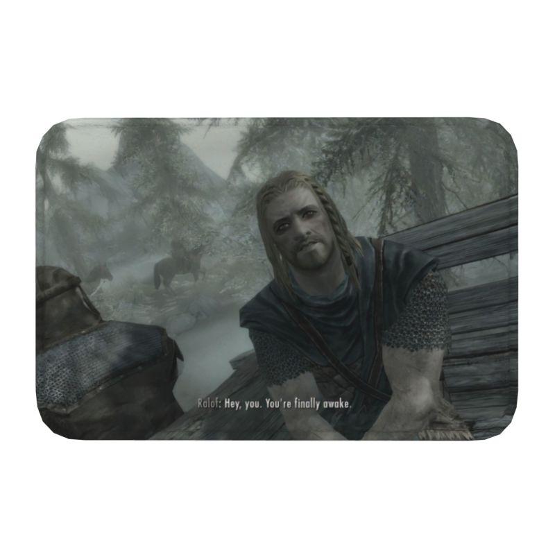 Skyrim Wygodny Wycieraczka Dywanik Dywan Poduszka Skyrim Elder Scrolls Gra Gaming Smok Starszy Dragonborn Rpg Zwoje Oblivion