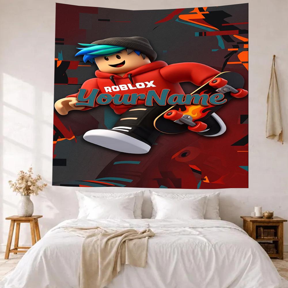 Roblox Custom Your Name Wall Decor Tapestry Art For Pet Memorial Birthdaywedding Party Backdrop Family Gift