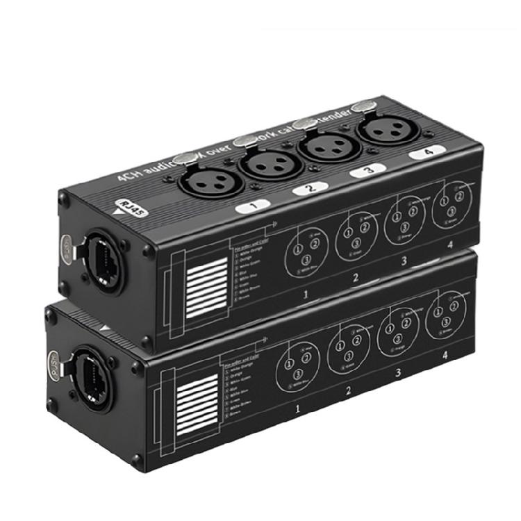 Reliable 4 Channel XLR Extender Using Shielding Networking Cable For Stable Performances