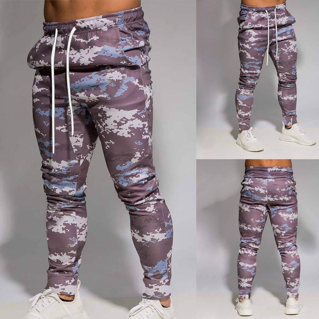 Buy Men Camouflage Casual Sport Pants Slim Fit Trousers Running Joggers