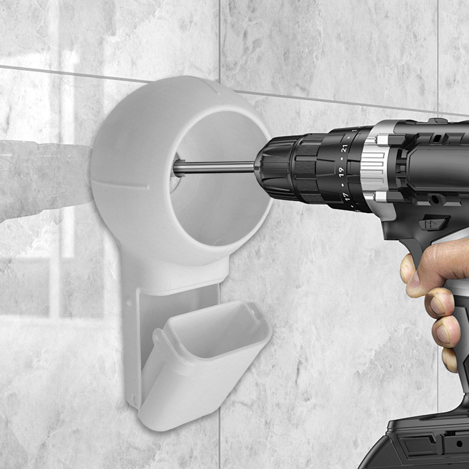 

Drill Dust Collector Box Drill Dust Collection Attachment Easy Assembly Reusable білий