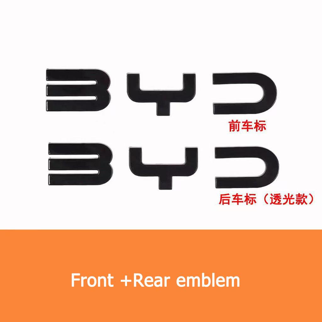 Auto Schwarzes Frontemblem für BYD Sealion 7 EV Schwarzer Krieger Heckemblem Modifikation Abdeckungsstile Heck Logo Blackout Autoemblem