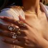 Zirconia Ring, Titanium Steel Jewelry, Accessories, High-end, Stainless Steel