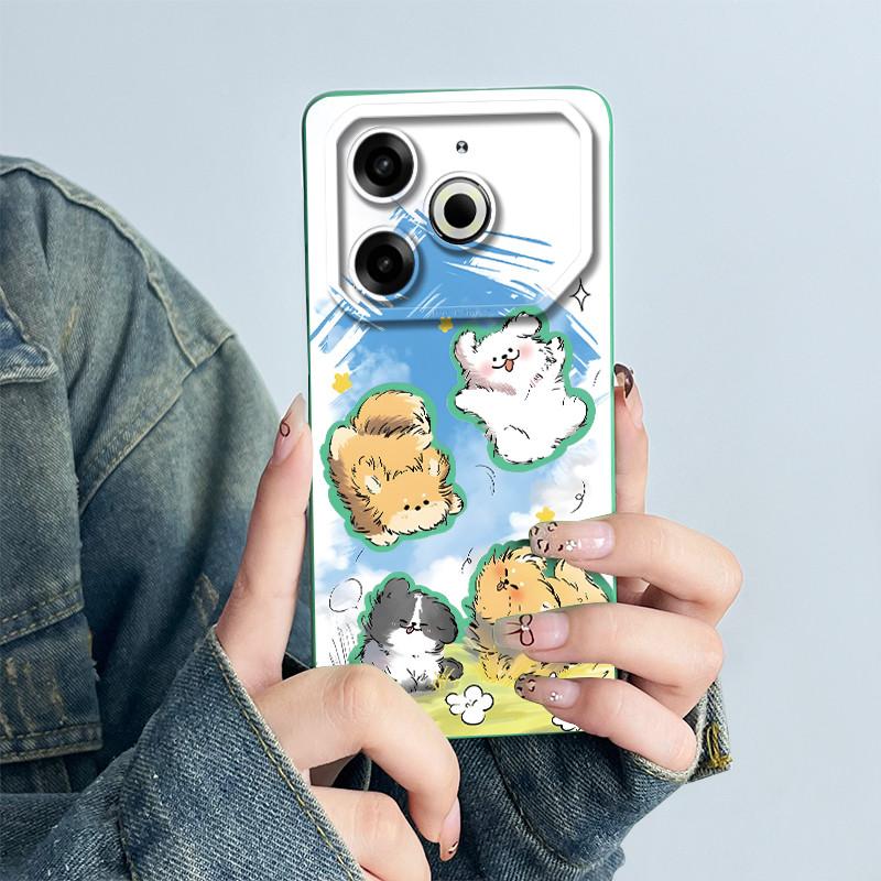 For Tecno Pova 6 Neo Phone Case Pova 6Neo Back Cover Silicone Cute Panda Flower Boys Girls Cartoon Shell Protective Coque Funda