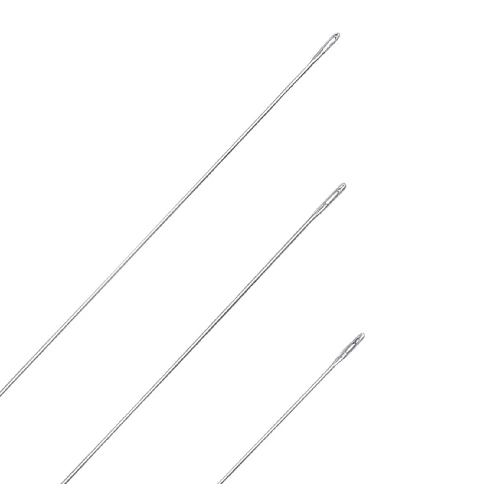 30 Aghi Per Perline Fai-da-te – In Acciaio Inox, 0,45x55 Mm, Con Cruna Grande, Per Gioielli E Ricamo, Facili Da Infilare