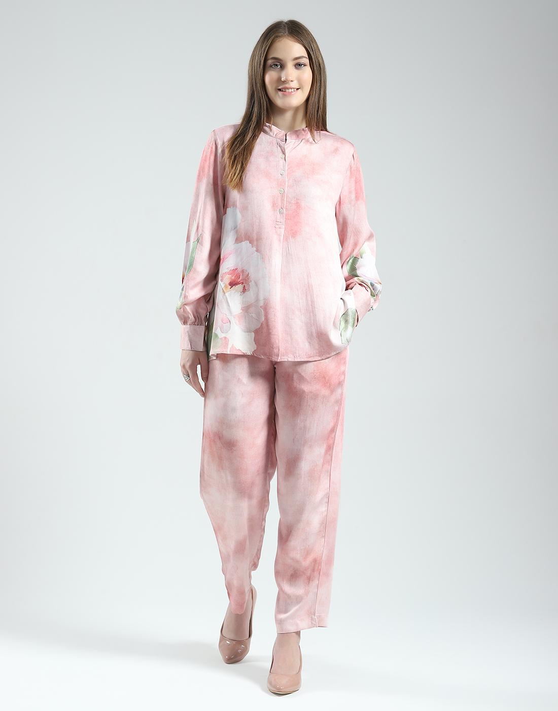 

Monte Carlo Womens Printed Round Neck Full Sleeve Regular Fit Cord Set XL розовый