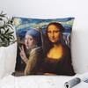 Pillow Case Selfie Mona Lisa And Friends Comfy Pillow Cover For Living Room Bed Chair Fashion Pillowcases