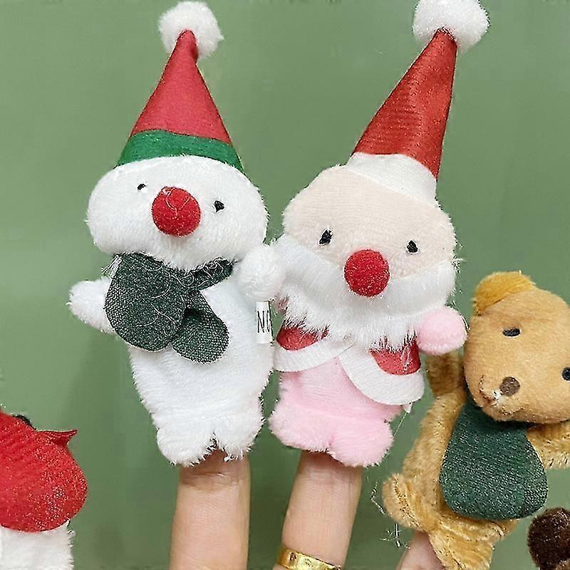 2set Christmas Decor, Christmas Finger Puppets Finger Dolls for Storytelling Christmas Party Favours