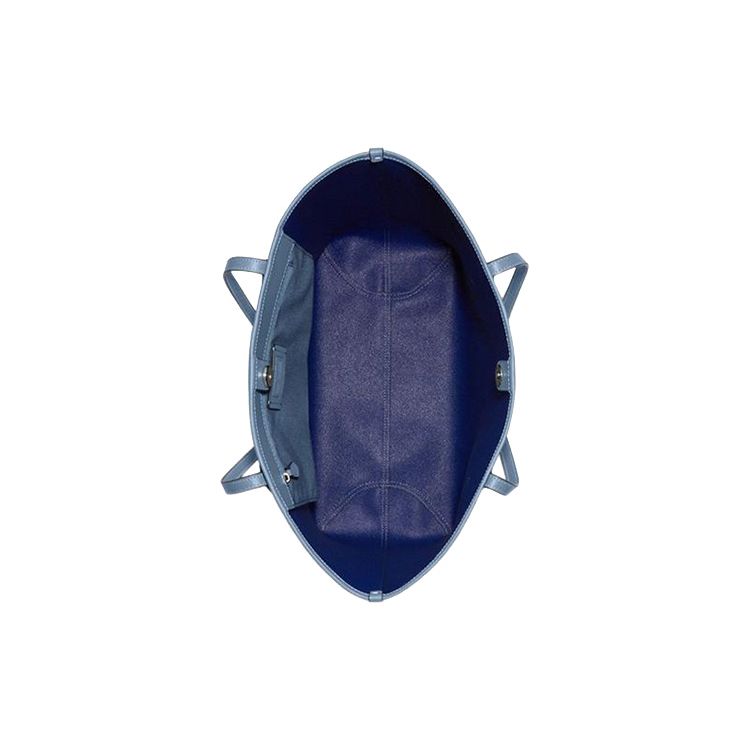 Coach City 33 Classic Monogram Print Zippered Tote Bag Women Tote Chalk-White Indigo CB869-SVUOB