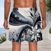 Mens Black Gold Glitter Drip Print Quick Dry Beach Shorts Plus Size Drawstring Loose Swim Trunks For Summer Surfing Swimming Vacation