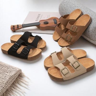 Retro Medium Heel Rubber Sole Non-slip Shoes Summer New Youth Fashion Casual Slippers