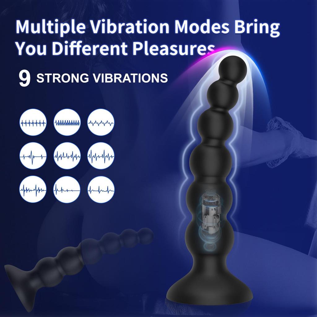 Anruibalong Vibrating Back Garden Anal Plug & G-spot Massager for Men and Women.