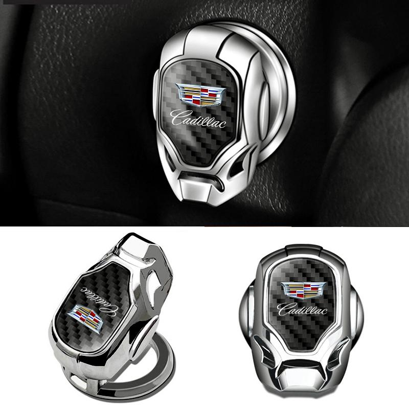 Car One-button Start Cover Engine Ignition Start Stop Metal Sticker Decoration For Cadillac SRX ATS XTS CT4 CT5 CT6 XT4 XT5 XT6