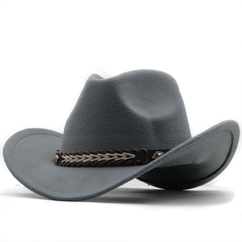 

Унісекс Вовняний Капелюх Ковбоя Вестерн для Дорослих сірий