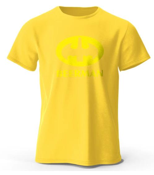 Beer print T-shirt men's and women's classic oversized fun print 3D print short-sleeved summer top