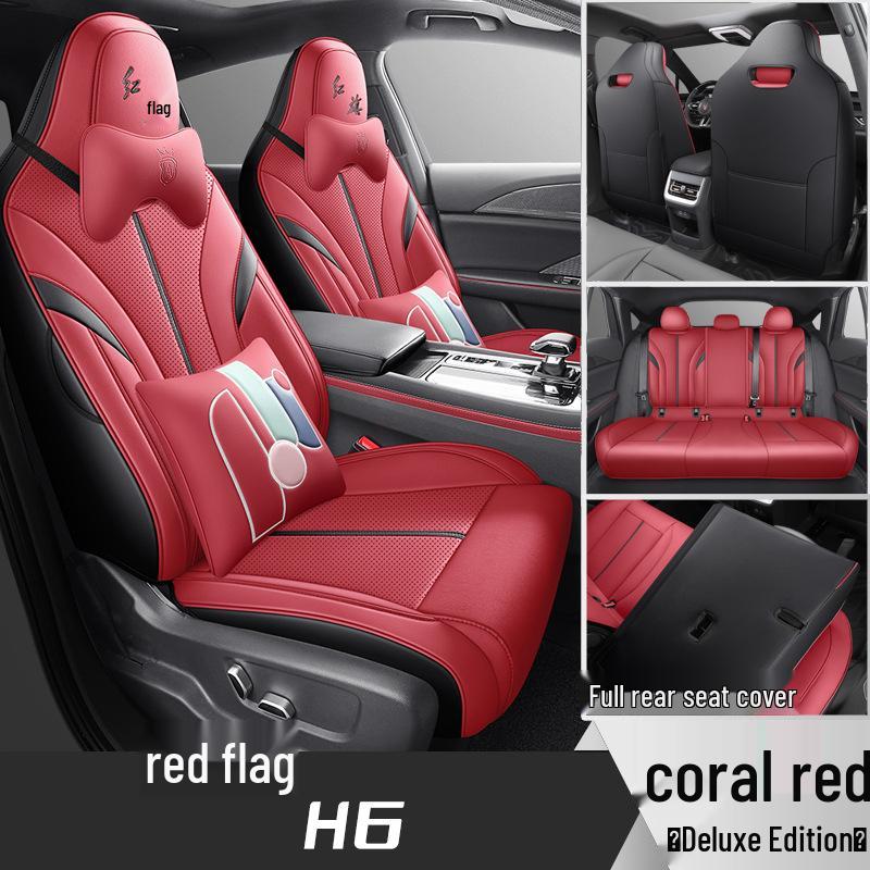 Hongqi H6 All-Season Breathable Leather Seat Cover - Full Coverage Cushion for New Car