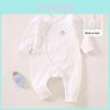Newborn Cotton Baby Romper With Tie Closure For Spring And Autumn Use