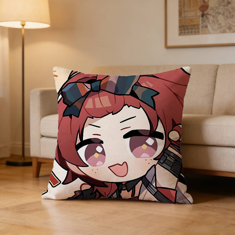 W-Wuthering Waves C-Chixia Pillow Case Cushion Cover Throw Pillow Case For Car Sofa Peach skin 18*18(CM)-1Pcs