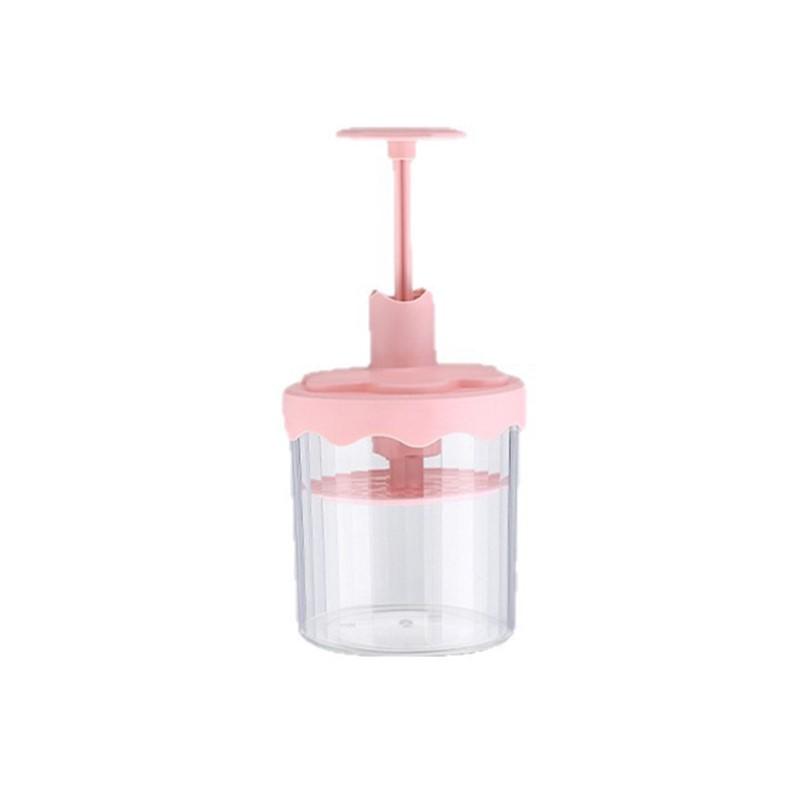 Compact Durable Facial Cleansing Foam Maker Clear Bottle Portable Reusable Foaming Bottle Face Wash Bubble Maker Skincare Bubble розовый