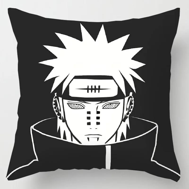 Anime Naruto Printed Pillow Case Red Cloud Uchiha Itachi Action Figures Square Pillow Covers Cushion Sofa Decor Cover Toys Gift