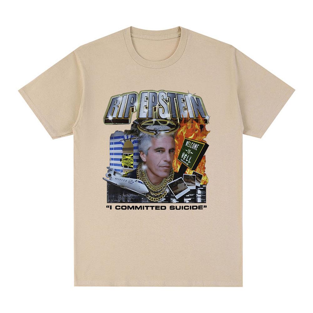 Jeffrey Epstein Pattern Tshirt 2025 Summer Mens Womens Y2K Luxury Fashion Comfortable Quality Oversized Tshirt