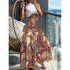 Bohemian Floral Print Skirt Loose Vacation Long Dress Bohemian Floral Skirt for Women